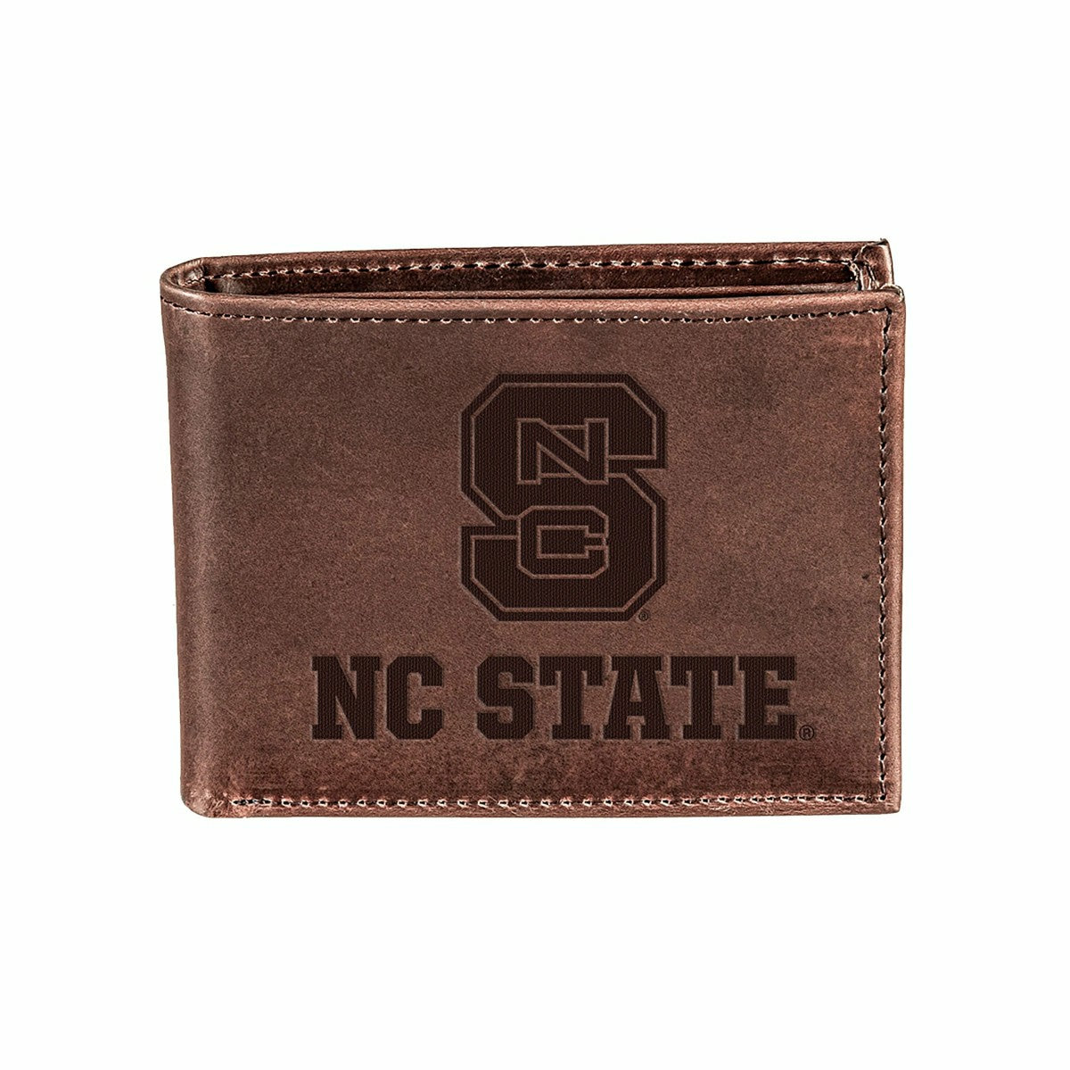 North Carolina State University, Bi-Fold Wallet, Brown, CH, 100% Genui, Collegiate, Home