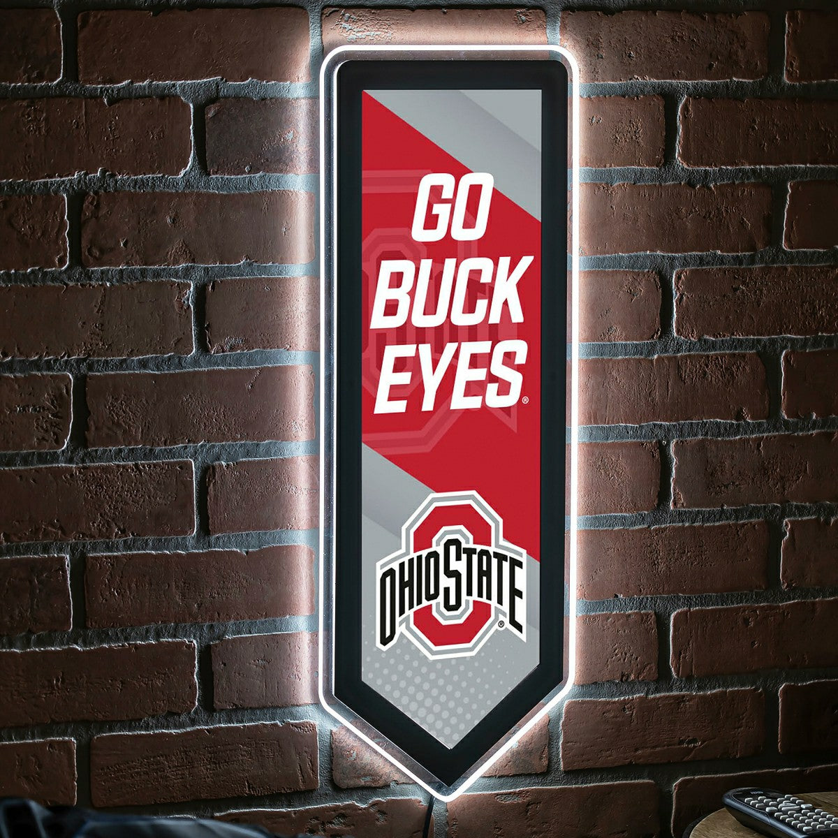LED Wall Decor, Pennant, Ohio State University, Collegiate, Home