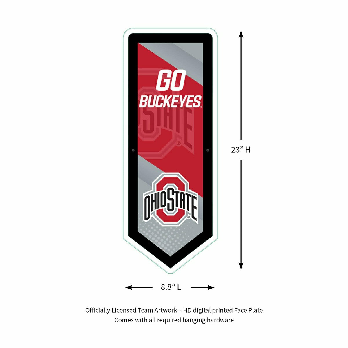 LED Wall Decor, Pennant, Ohio State University, Collegiate, Home