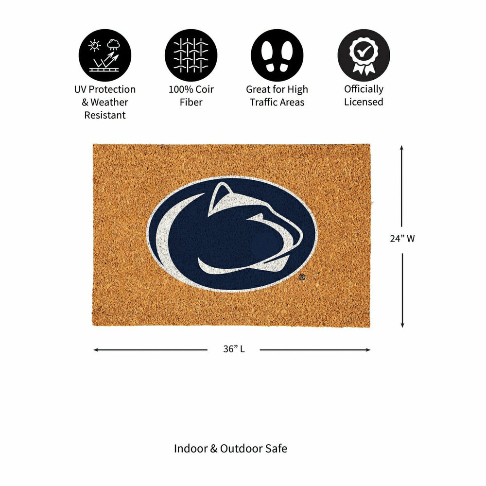 Penn State Large Full Color Coir Mat, 36"x24", Collegiate