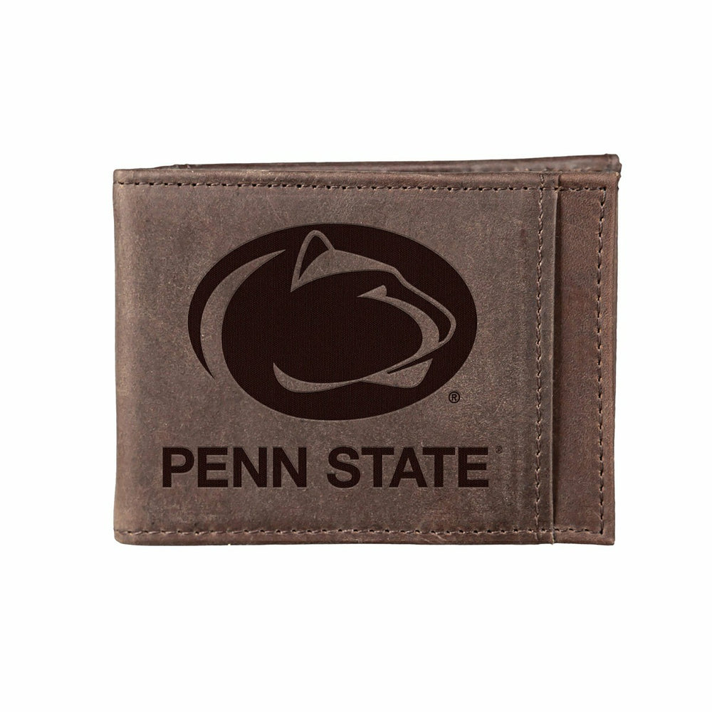 Slim Bi-Fold Wallet with RFID Blocking, Penn State, Brown, Collegiate, Home
