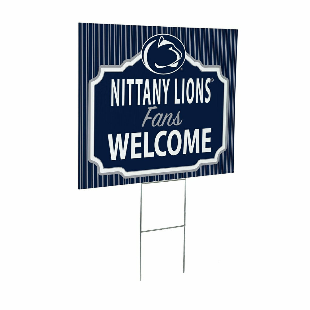 Penn State Coroplast Yard Sign, "Fans Welcome", Collegiate, Home