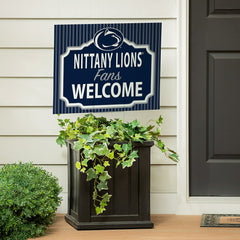 Penn State Coroplast Yard Sign, "Fans Welcome", Collegiate, Home