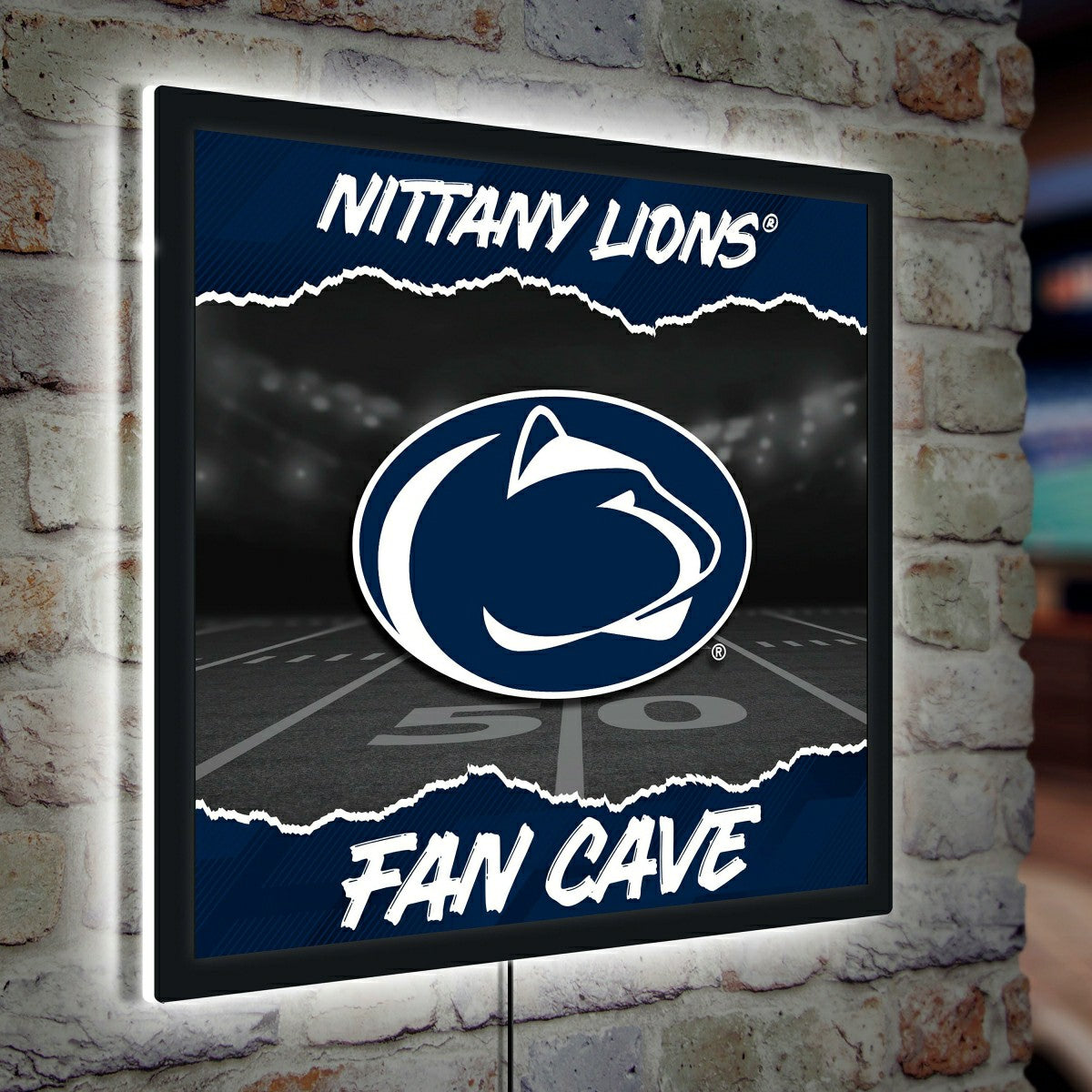 Penn State 23"H x 23"L LED Wall Decor, Edgelite, Square, Collegiate, Home