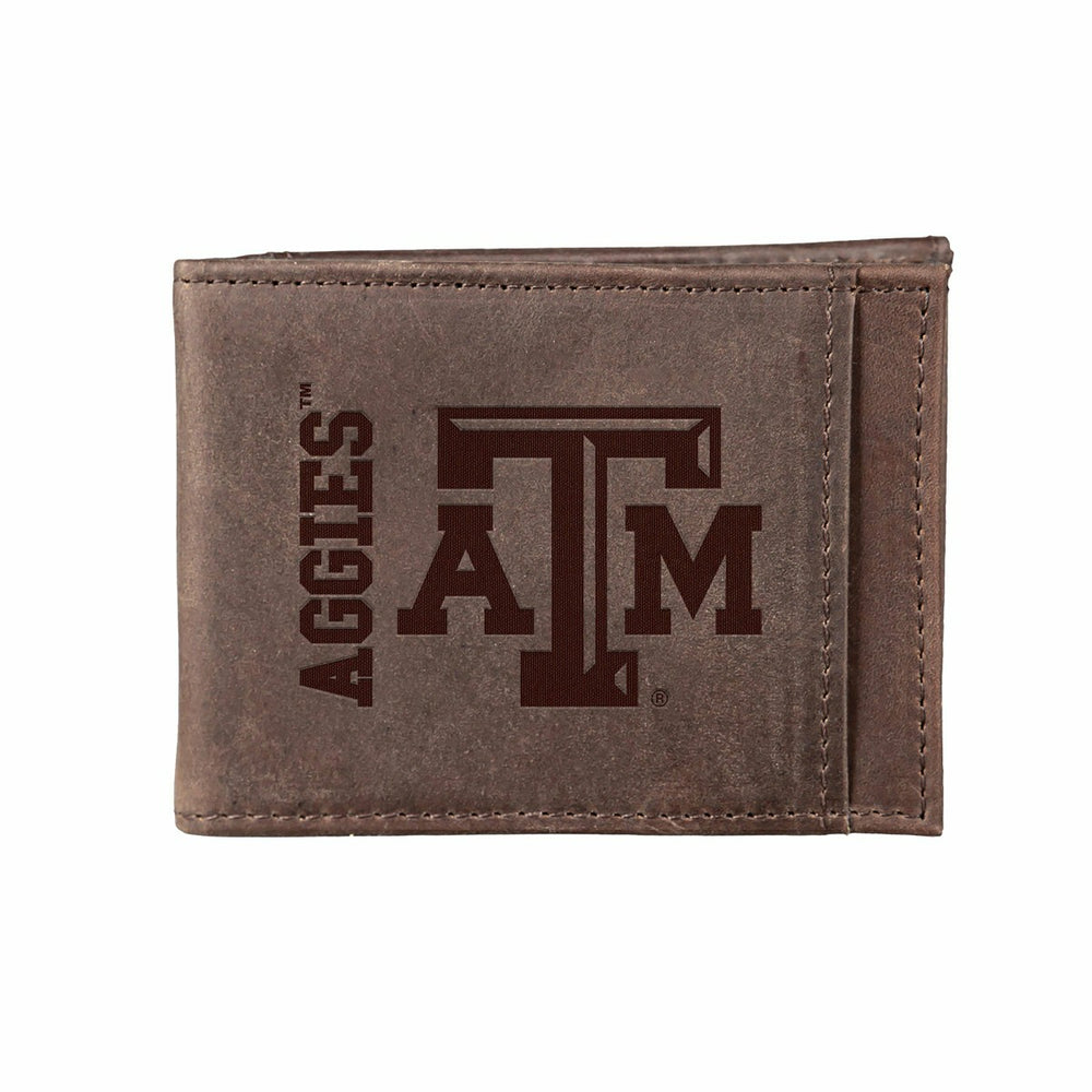 Front Pocket Wallet w/ RFID Blocking, Texas A&M, Brown, Collegiate, Home