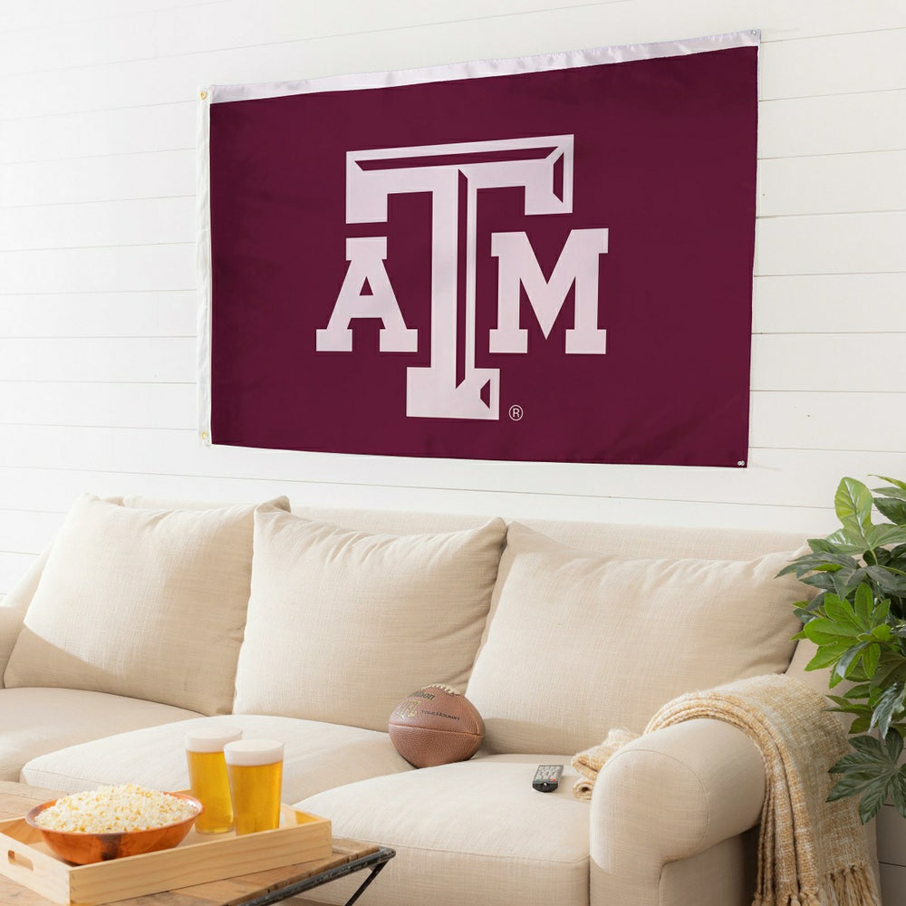 Texas A&M Single Sided Estate Flag with 2 Grommets, 3'x5', Collegiate, Home