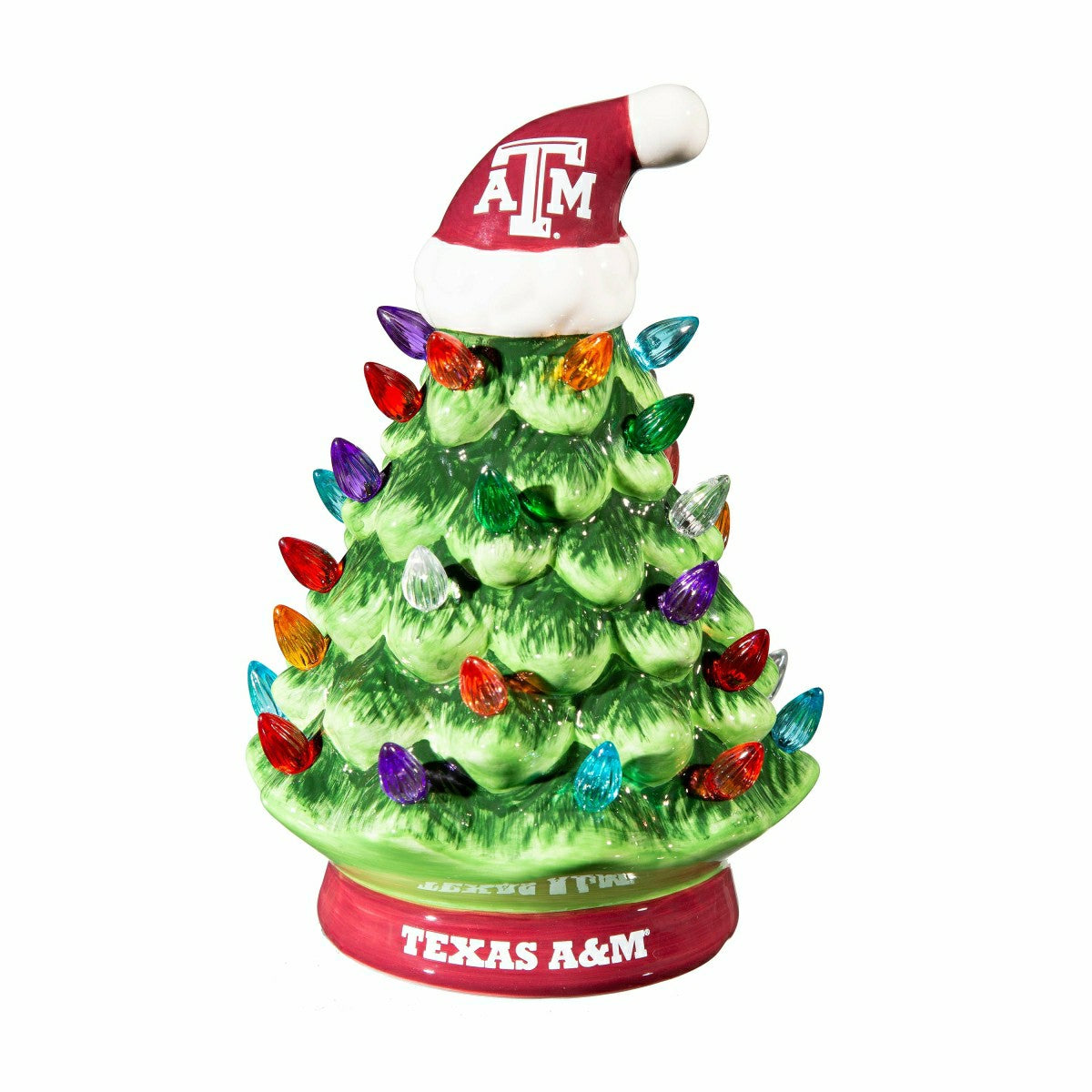 8" LED Ceramic Christmas Tree, Texas A&M, Collegiate, Home