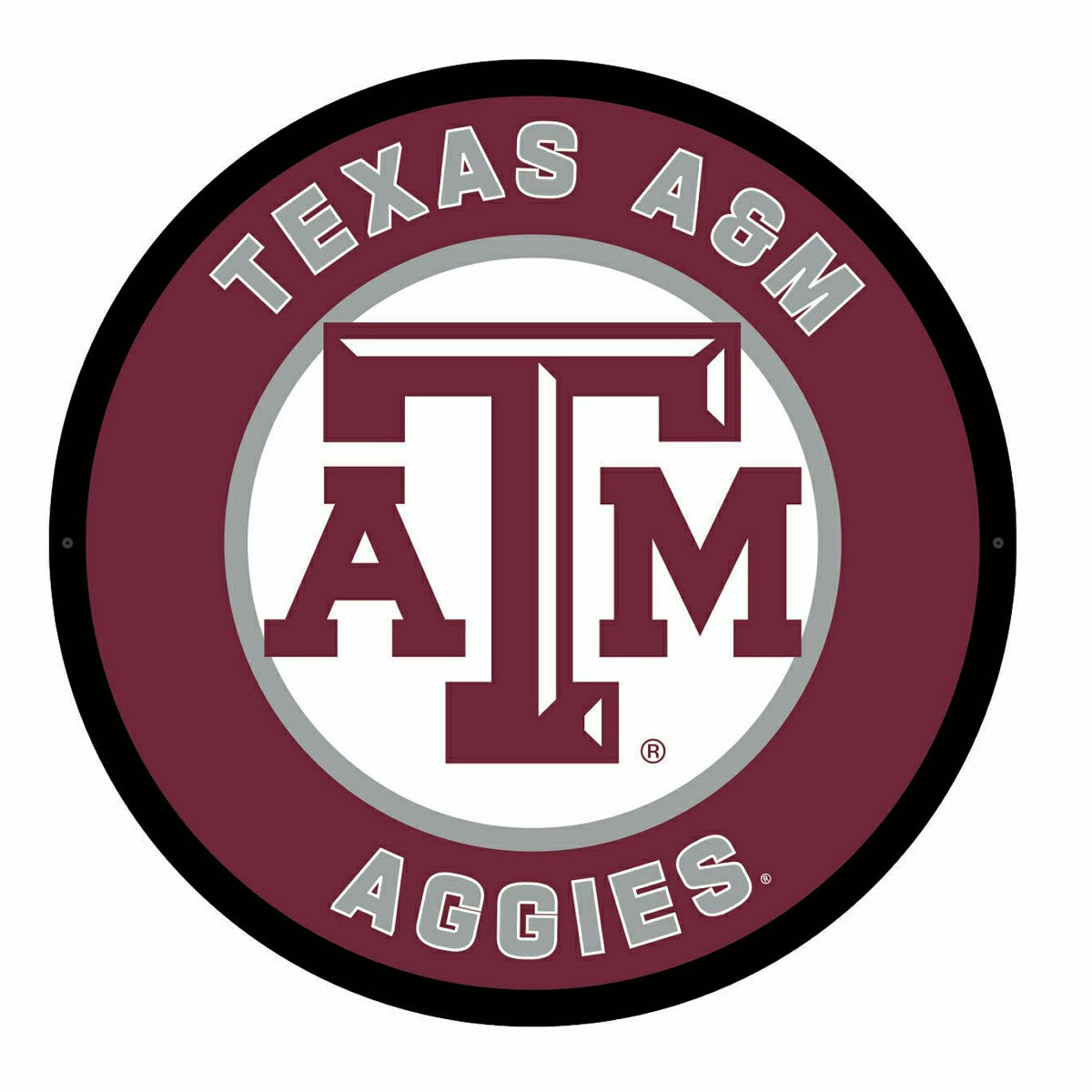 LED Wall Decor, Round, Texas A&M, Collegiate, Home