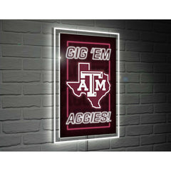 Texas A&M College Rectangle Neolite LED Decor, Collegiate, Home