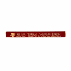 Texas A&M Engraved Wood Sign, 1.5" x 18", Collegiate, Home