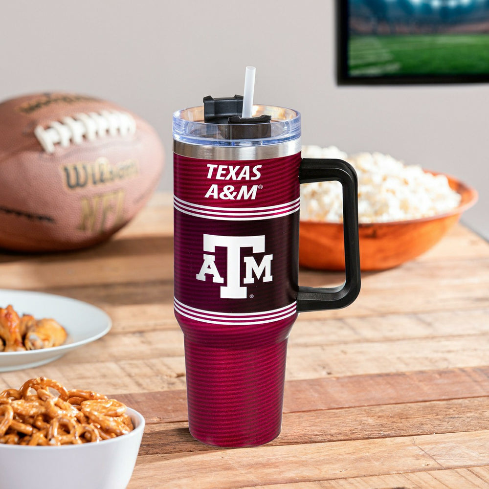 40oz Stainless Steel Canyon Cup w/ Straw, Texas A&M, Collegiate, Home