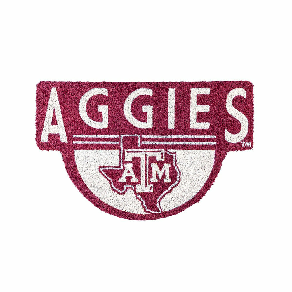 NCAA Team Shaped Coir Door Mat, Texas A&M Aggies, Collegiate