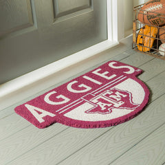 NCAA Team Shaped Coir Door Mat, Texas A&M Aggies, Collegiate