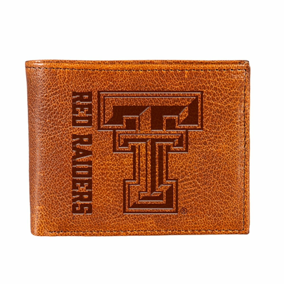Texas Tech University, Embossed 100% Genuine Tumbled Leather Passcase , Collegiate, Home