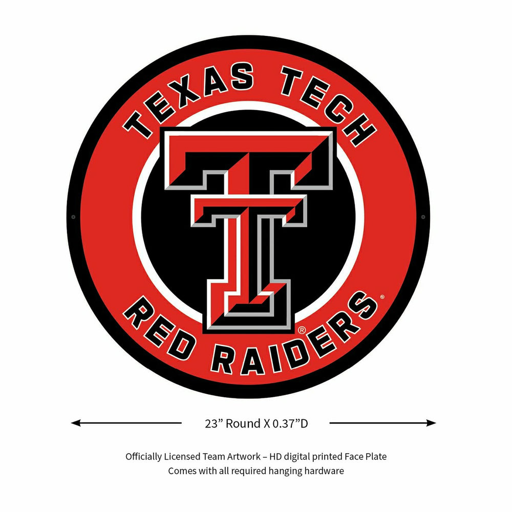 LED Wall Decor, Round, Texas Tech University, Collegiate, Home
