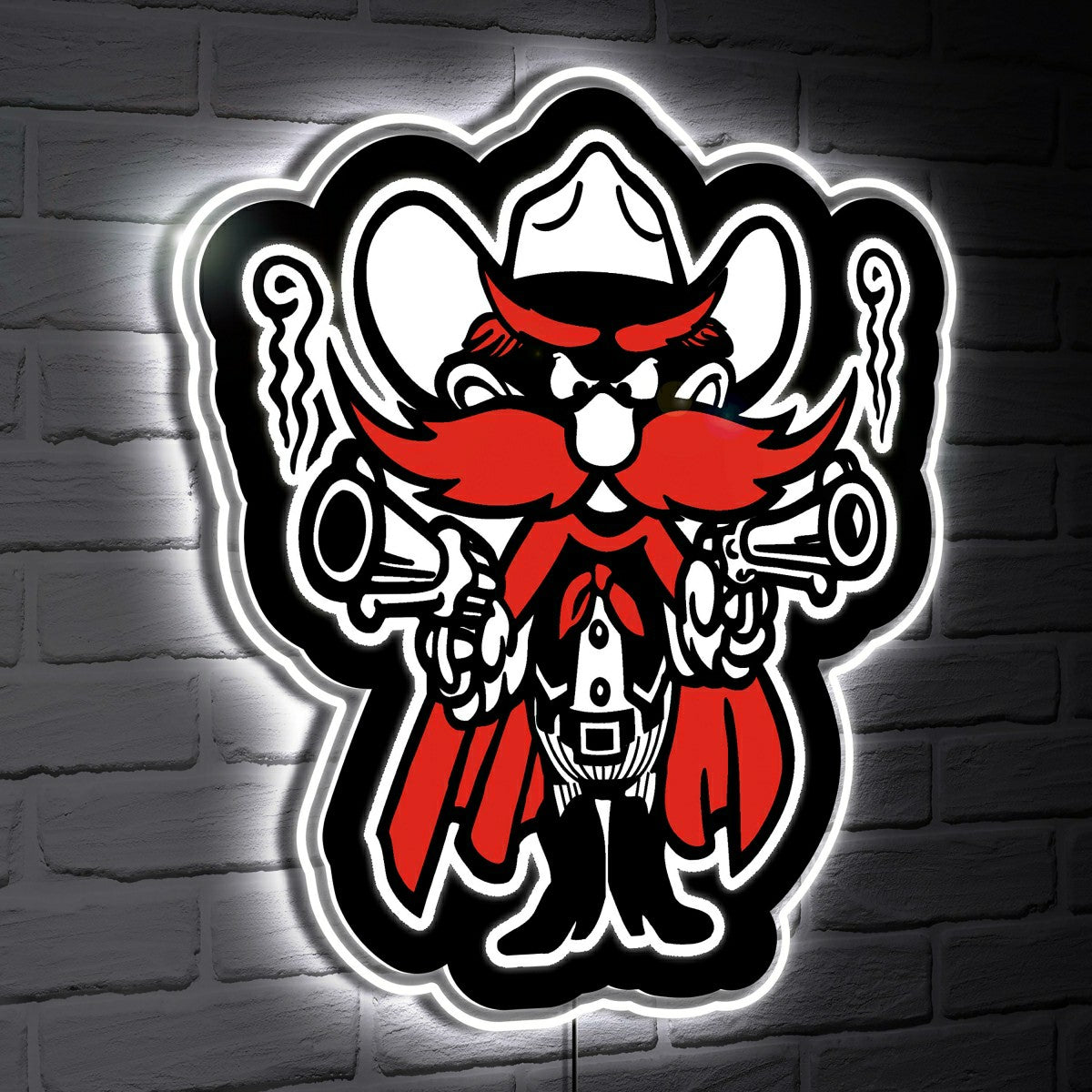 LED Wall Decor, Glazelite, College Mascot, Texas Tech University, Collegiate, Home