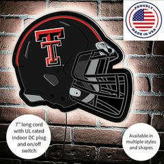 LED Wall Decor, Helmet, Texas Tech University, Collegiate, Home