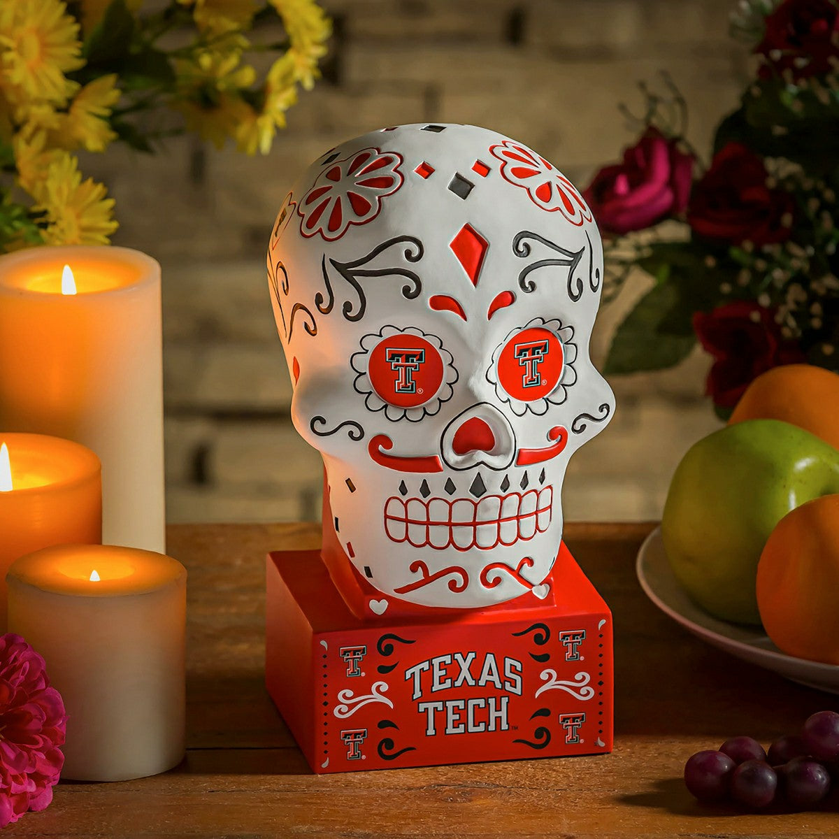 Texas Tech, Sugar Skull Statue, Collegiate, Home