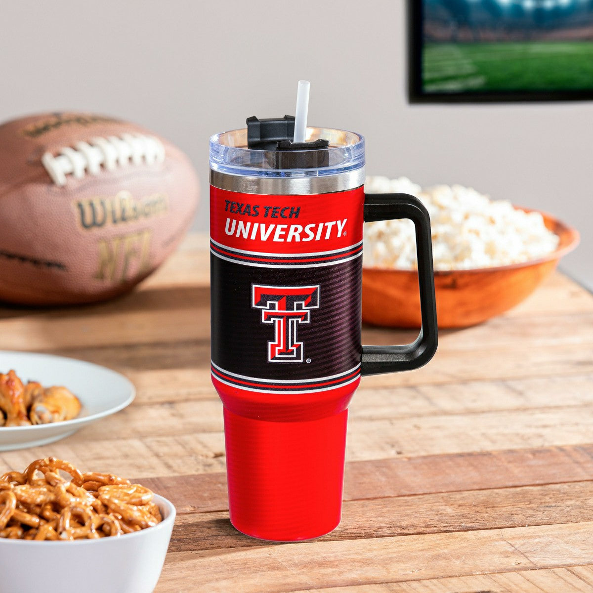 40oz Stainless Steel Canyon Cup w/ Straw, Texas Tech University, Collegiate, Home