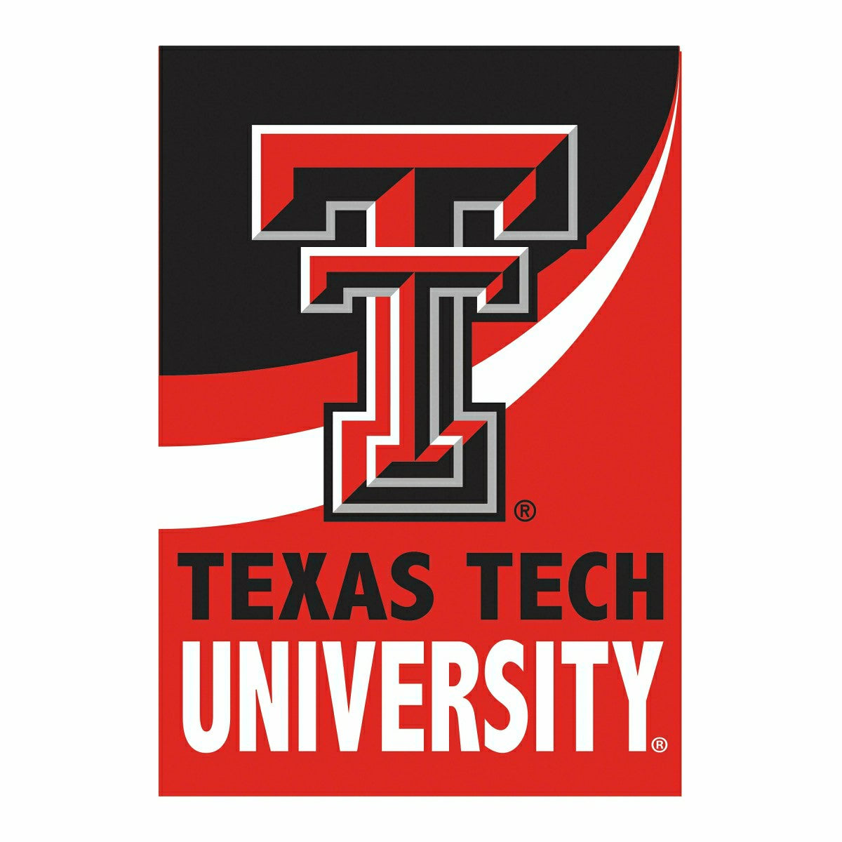 Texas Tech University Burlap Flag GDN Size, Collegiate, Home