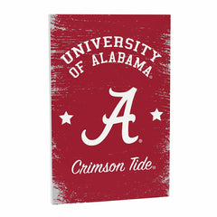 University of Alabama Wood Wall Sign, 16x24, Collegiate, Home