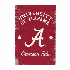 University of Alabama Wood Wall Sign, 16x24, Collegiate, Home