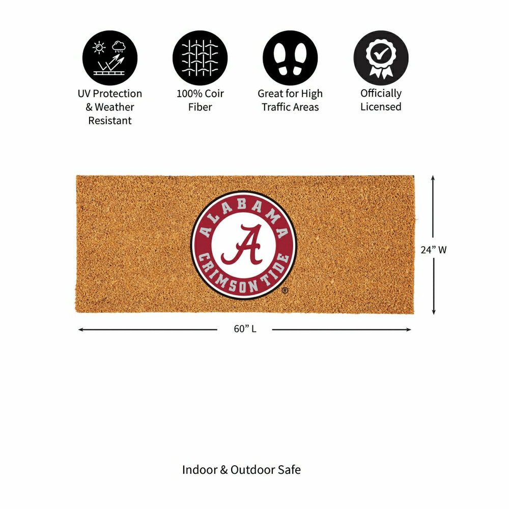 University of Alabama Extra Large Full Color Coir Mat, 60"x24", Collegiate
