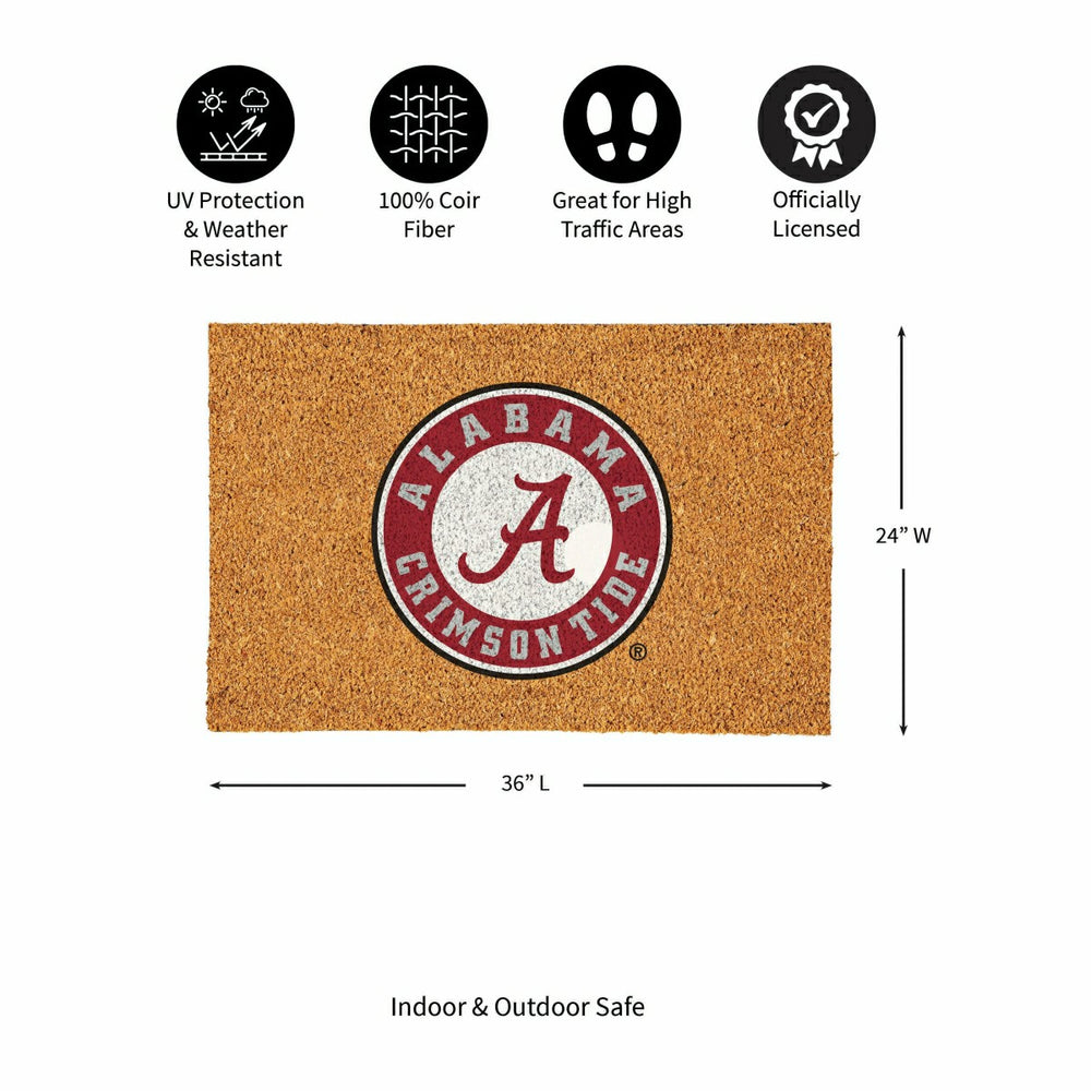 University of Alabama Large Full Color Coir Mat, 36"x24", Collegiate