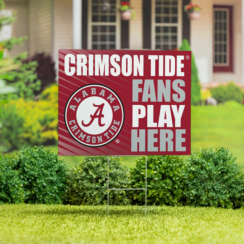 University of Alabama Coroplast Yard Sign "Fans Play Here", Collegiate, Home
