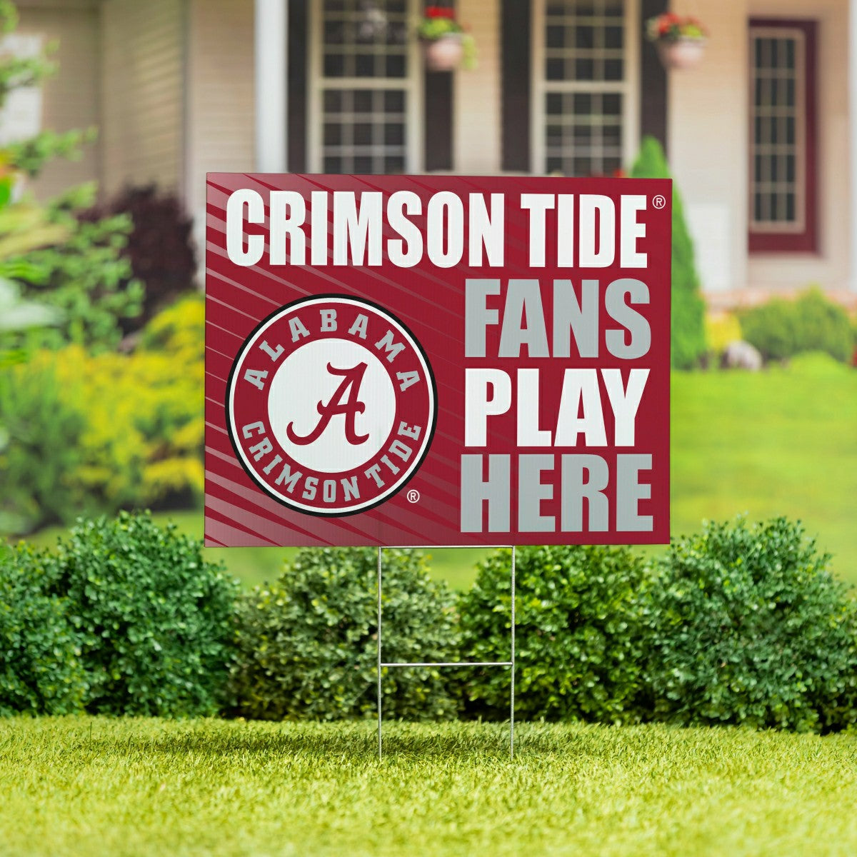University of Alabama Coroplast Yard Sign "Fans Play Here", Collegiate, Home