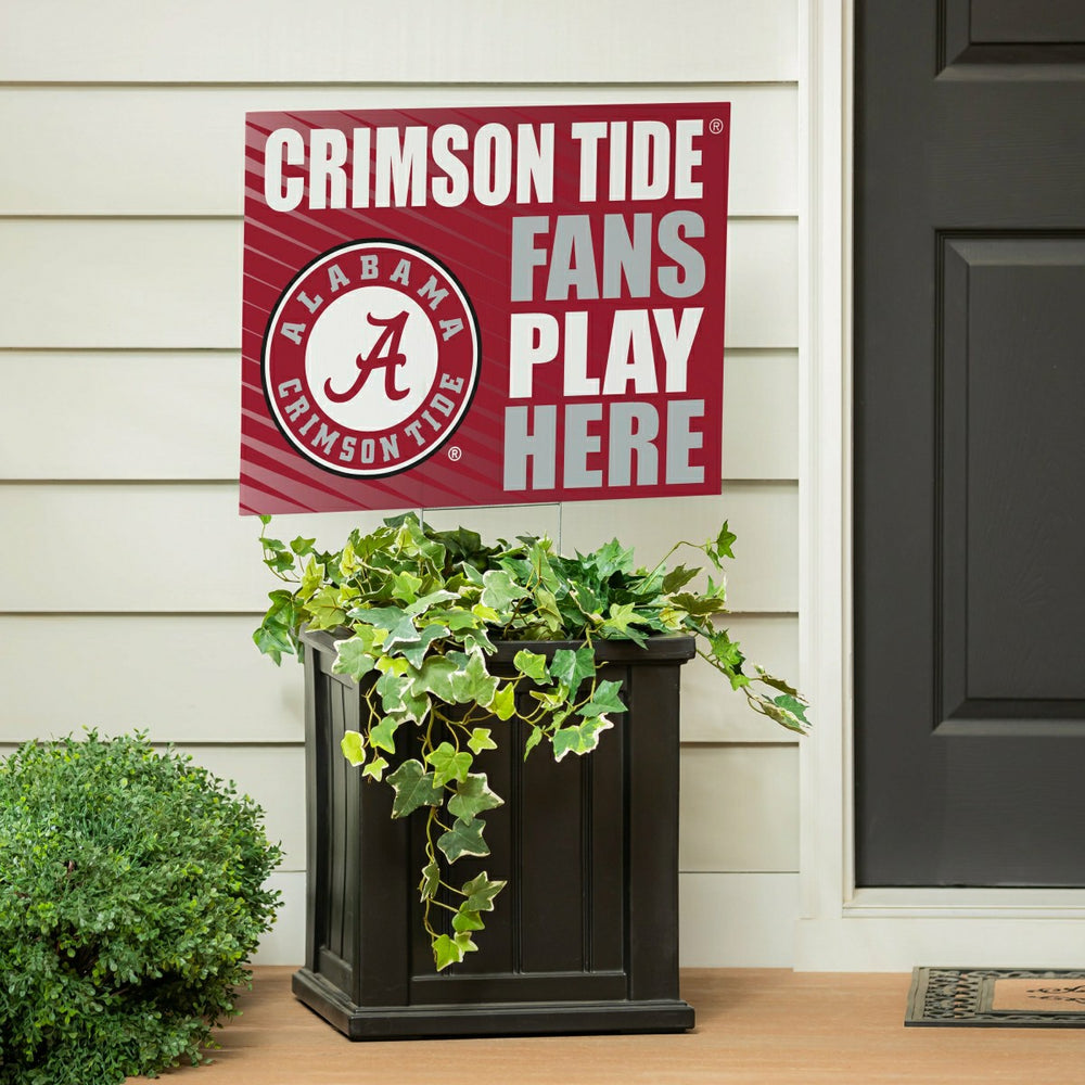 University of Alabama Coroplast Yard Sign "Fans Play Here", Collegiate, Home