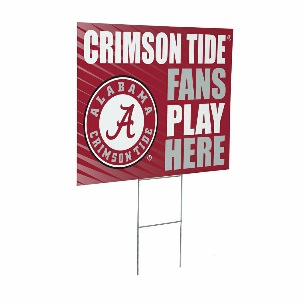 University of Alabama Coroplast Yard Sign "Fans Play Here", Collegiate, Home
