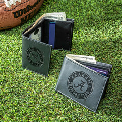 University of Alabama, Bi-Fold and Tri-Fold Wallet Gift Set, Black, Collegiate, Home