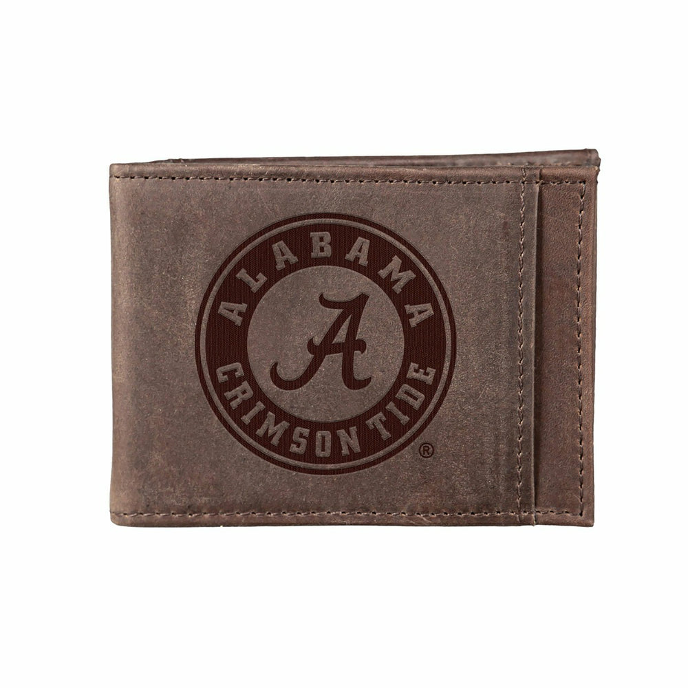 Front Pocket Wallet w/ RFID Blocking, University of Alabama, Brown, Collegiate, Home