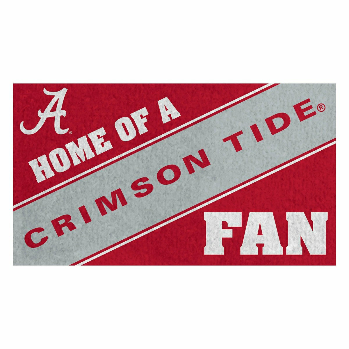 University of Alabama, PVC Mat COLOR, Home of a Fan, Collegiate