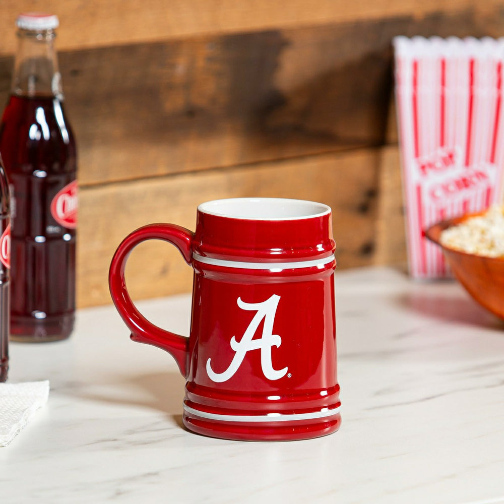 University of Alabama Ceramic Stein Cup, 24oz, Collegiate, Home