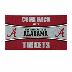 28" x 16" PVC Trapper Mat, Come Back with Tickets, University of Alaba, Collegiate