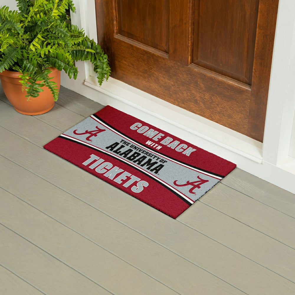 28" x 16" PVC Trapper Mat, Come Back with Tickets, University of Alaba, Collegiate