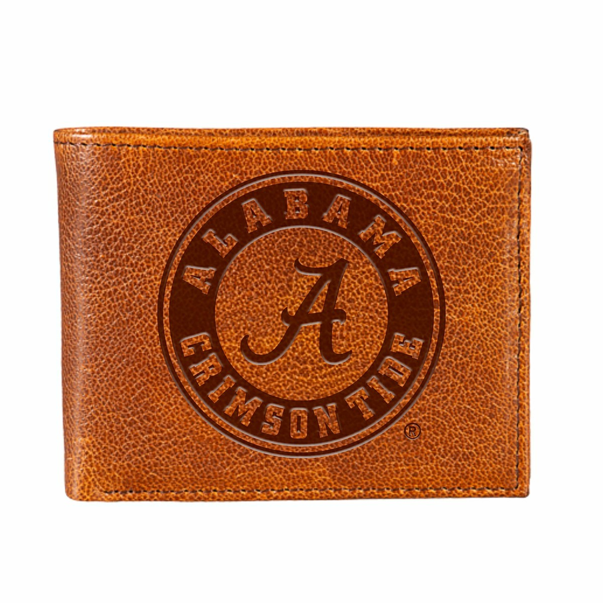 University of Alabama, Embossed 100% Genuine Tumbled Leather Passcase , Collegiate, Home