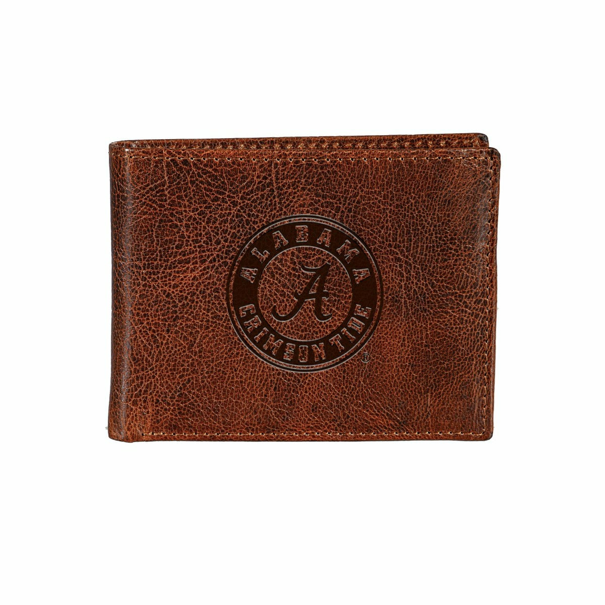 University of Alabama, Embossed 100% Genuine Tumbled Leather Passcase , Collegiate, Home