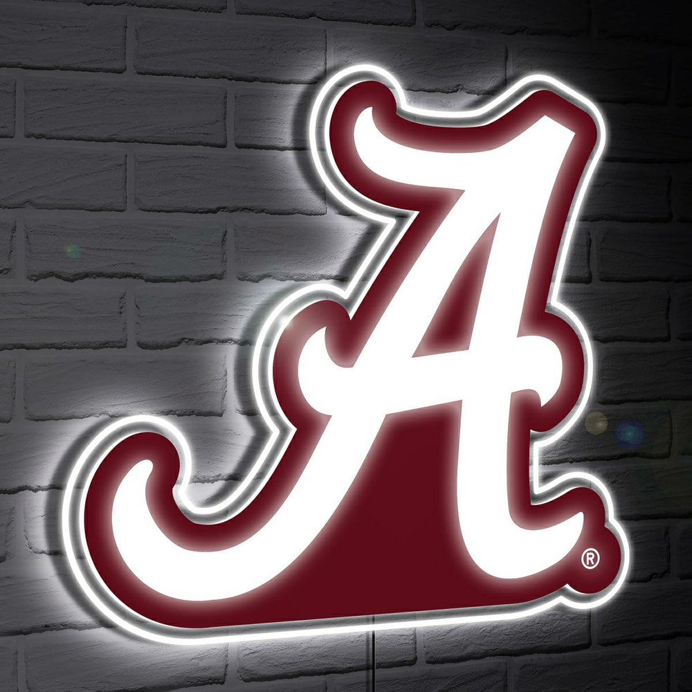 Alabama Crimson Tide LED Wall Decor, Glazelite, Logo, Collegiate, Home