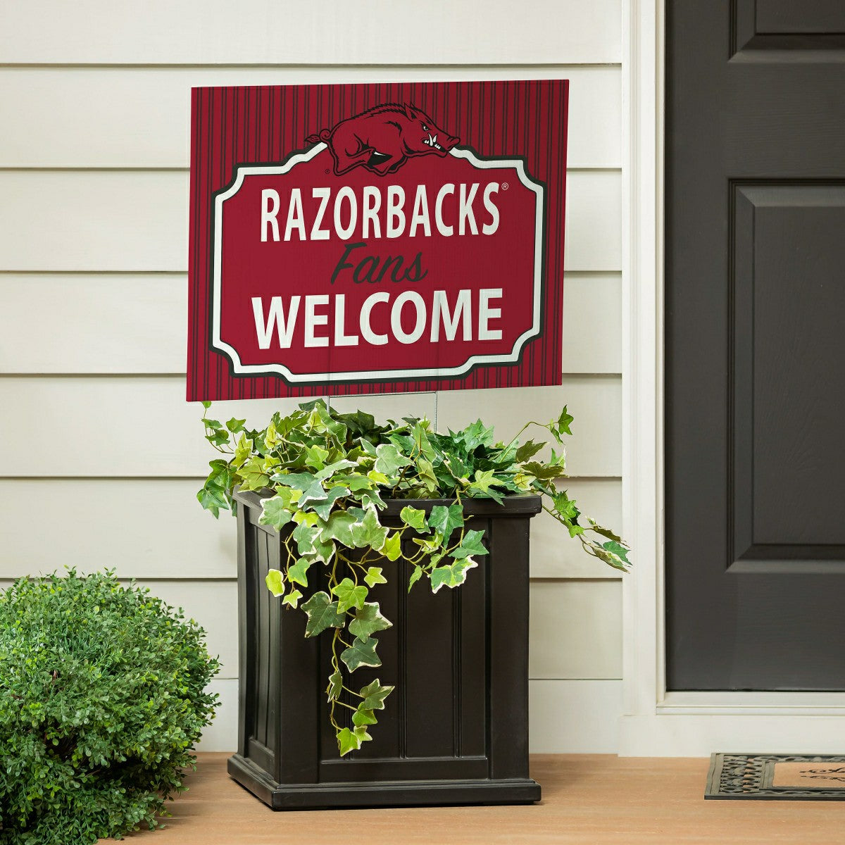 University of Arkansas Coroplast Yard Sign, "Fans Welcome", Collegiate, Home