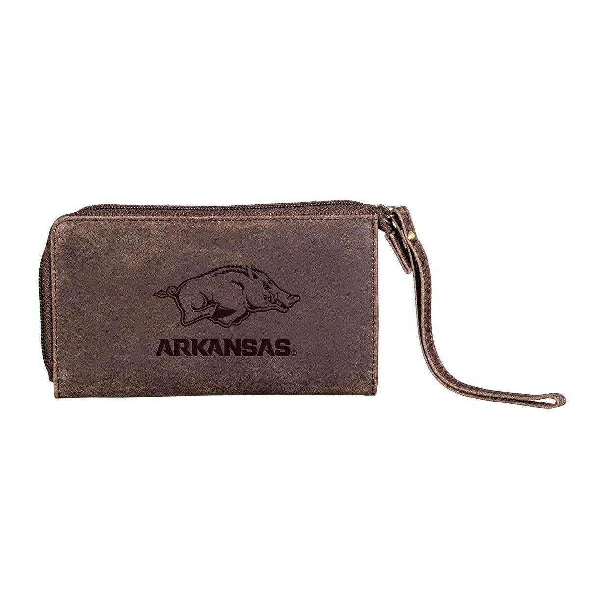 Wristlet Wallet, Brown, University of Arkansas, Collegiate, Home
