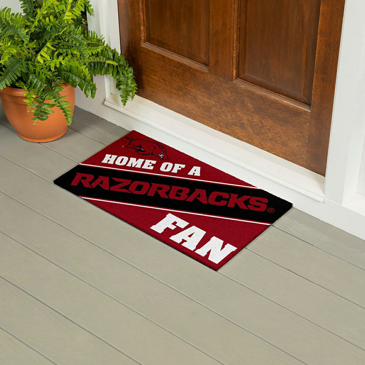 University of Arkansas, PVC Mat COLOR, Home of a Fan, Collegiate