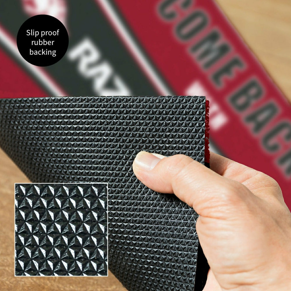 28" x 16" PVC Trapper Mat, Come Back with Tickets, University of Arkan, Collegiate