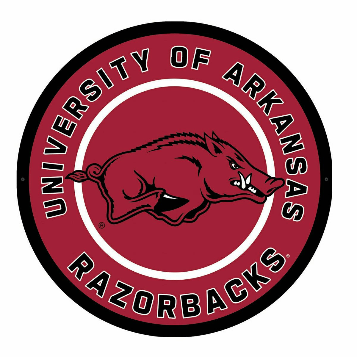 LED Wall Decor, Round, University of Arkansas, Collegiate, Home