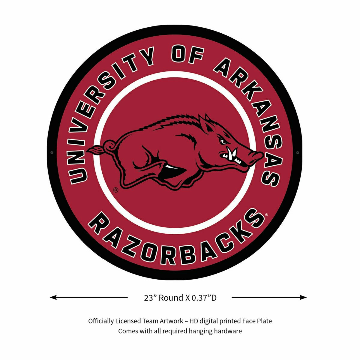 LED Wall Decor, Round, University of Arkansas, Collegiate, Home