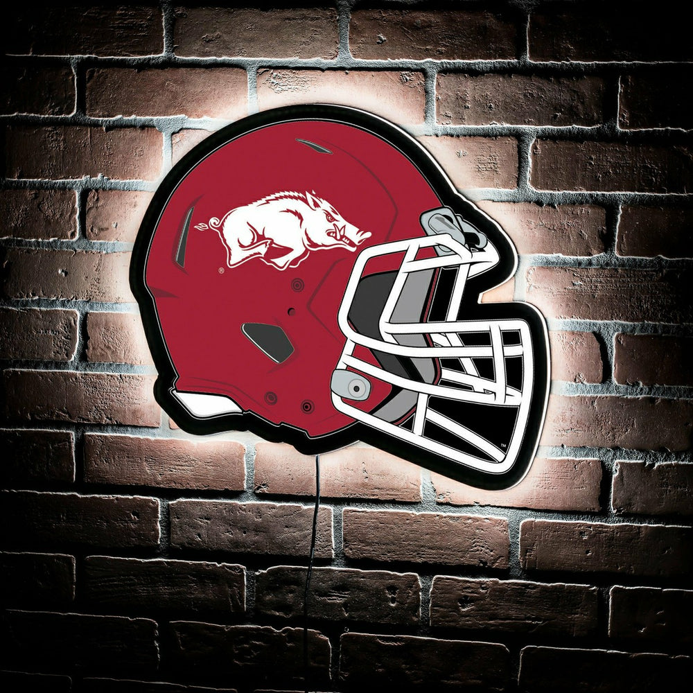 LED Wall Decor, Helmet, University of Arkansas, Collegiate, Home