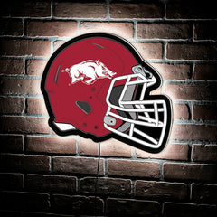 LED Wall Decor, Helmet, University of Arkansas, Collegiate, Home
