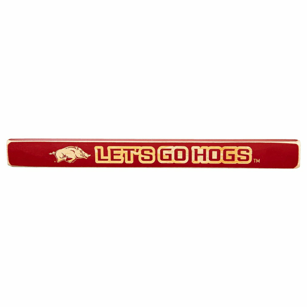 University of Arkansas Engraved Wood Sign, 1.5" x 18", Collegiate, Home